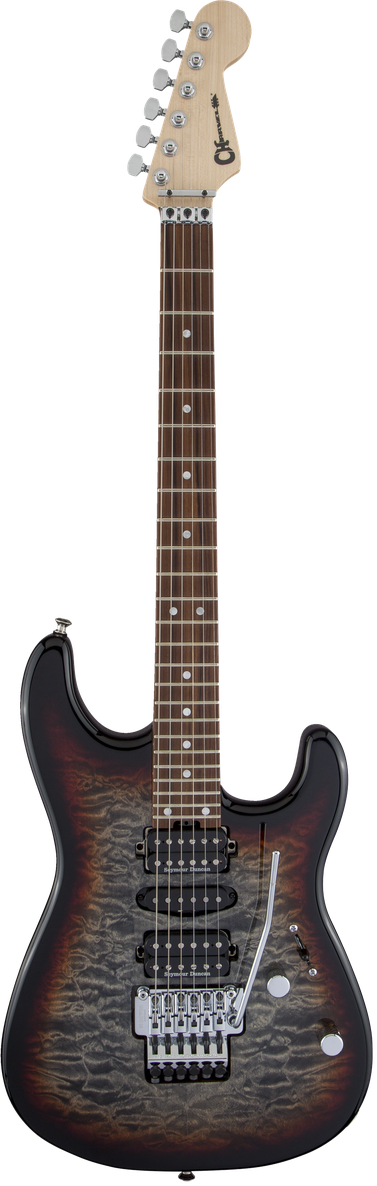 MJ San Dimas® Style 1 HSH FR PF QM, Pau Ferro Fingerboard, Midnight Glow