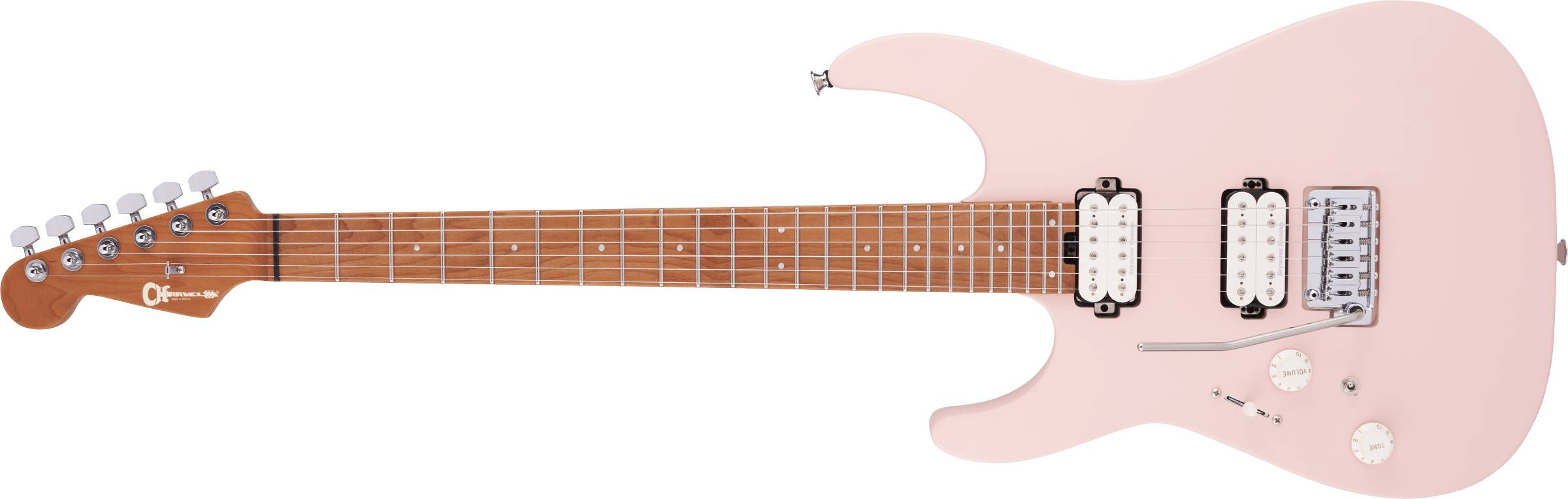 Charvel pro-moddk24 美品 Pro-Mod DK24 HH 2PT CM LH, Caramelized Fingerboard, Satin Shell Pink