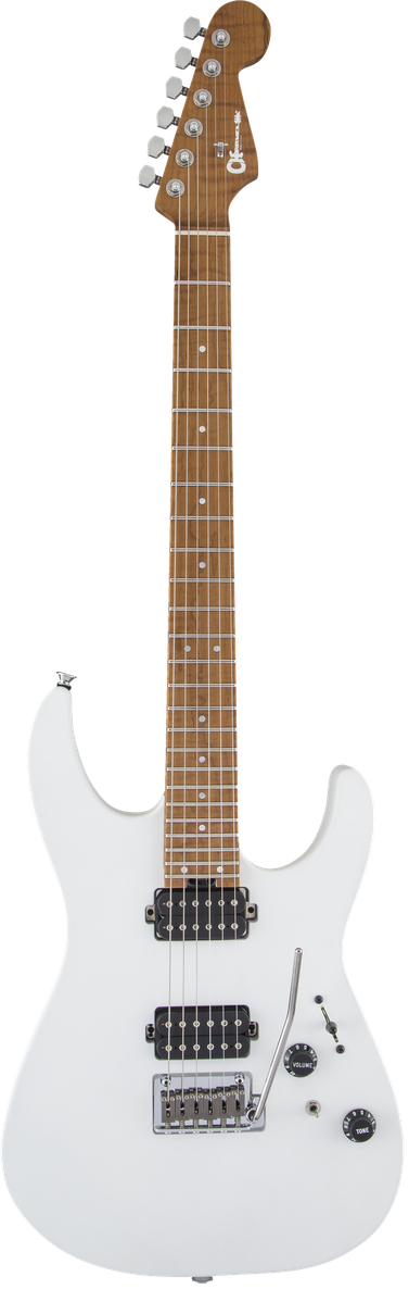 USA Select DK24 HH 2PT CM, Caramelized Flame Maple Fingerboard, Satin White